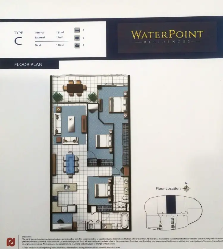 Floorplan of Homely house listing, 1203/5 Harbourside Court, Biggera Waters QLD 4216