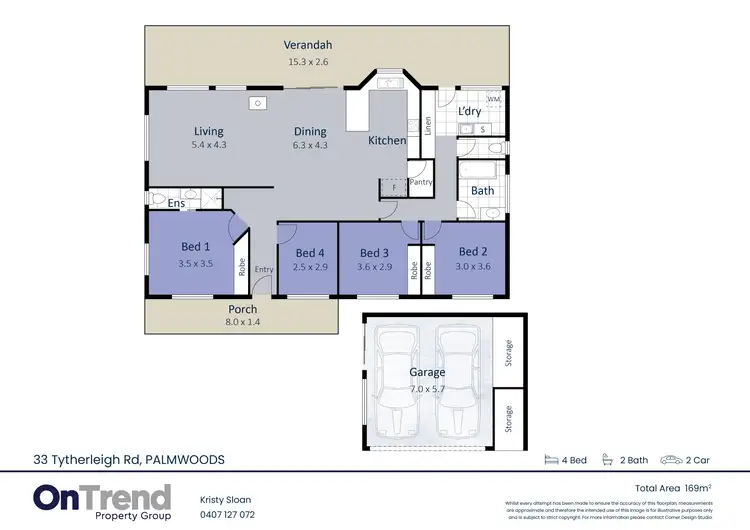 Floorplan of Homely house listing, 33 Tytherleigh Road, Palmwoods QLD 4555