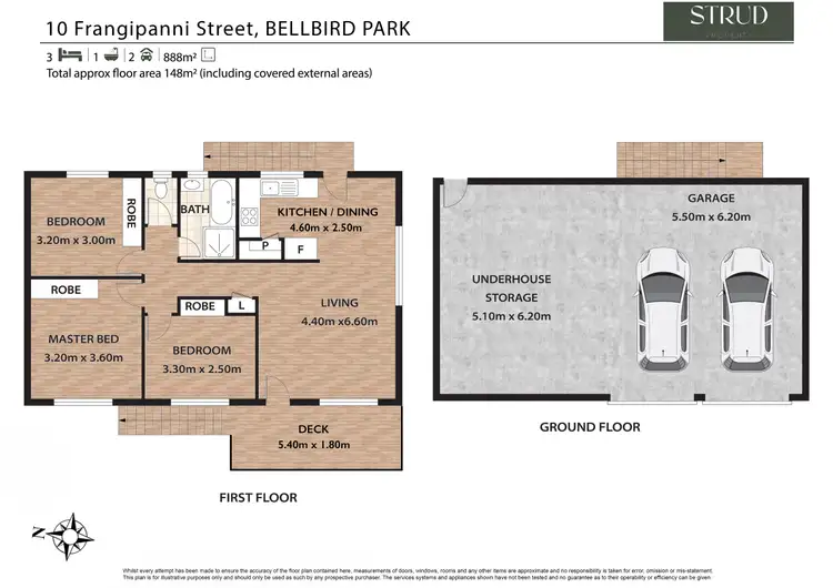 Floorplan of Homely house listing, 10 Frangipanni Street, Bellbird Park QLD 4300