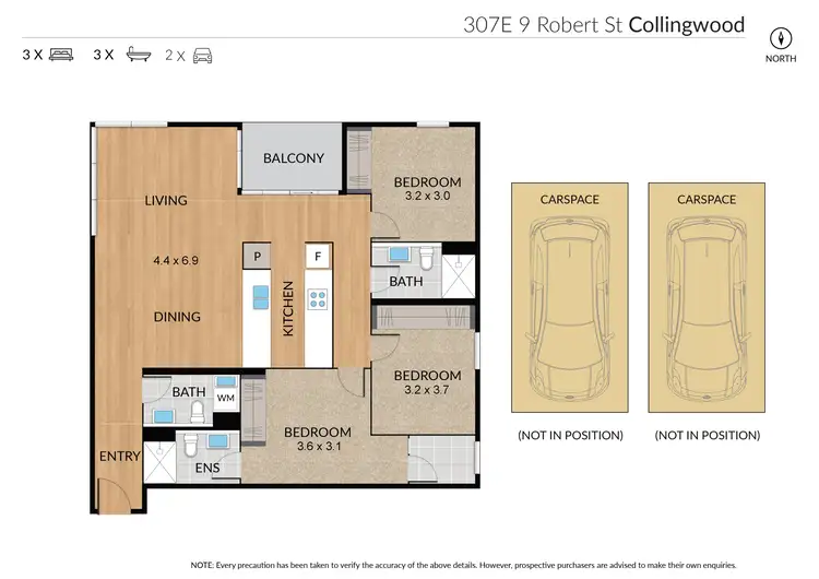 Floorplan of Homely apartment listing, 307E/9 Robert Street, Collingwood VIC 3066