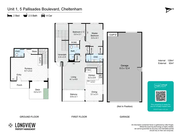 Floorplan of Homely unit listing, 1/5 Pallisades Boulevard, Cheltenham VIC 3192