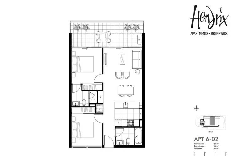 Floorplan of Homely apartment listing, 602/26 Breese Street, Brunswick VIC 3056