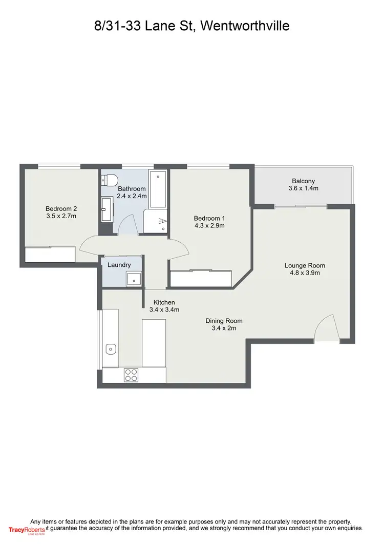 Floorplan of Homely unit listing, 8/31-33 Lane St, Wentworthville NSW 2145