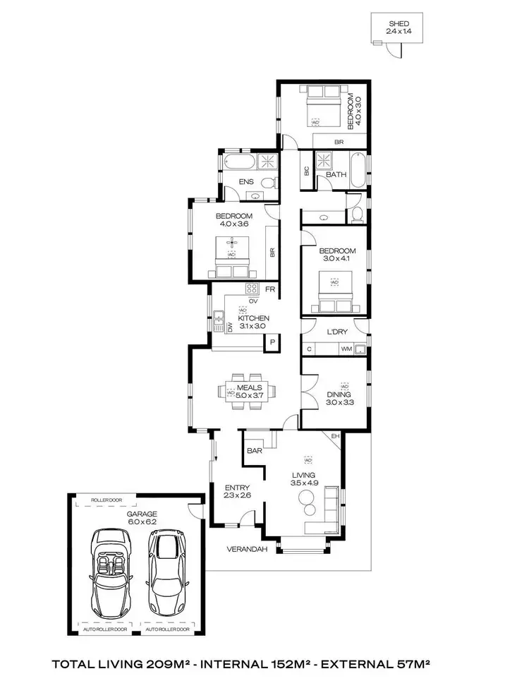 Floorplan of Homely house listing, 6 Paech Mews, Walkerville SA 5081