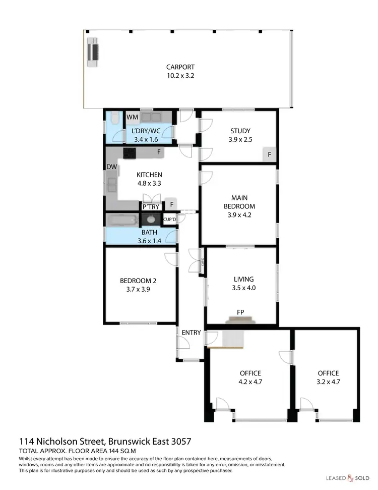 Floorplan of Homely house listing, 114 Nicholson Street, Brunswick East VIC 3057