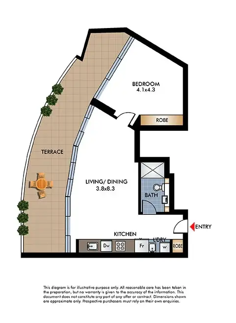Floorplan of Homely apartment listing, 2016/301-303 Botany Rd, Zetland NSW 2017