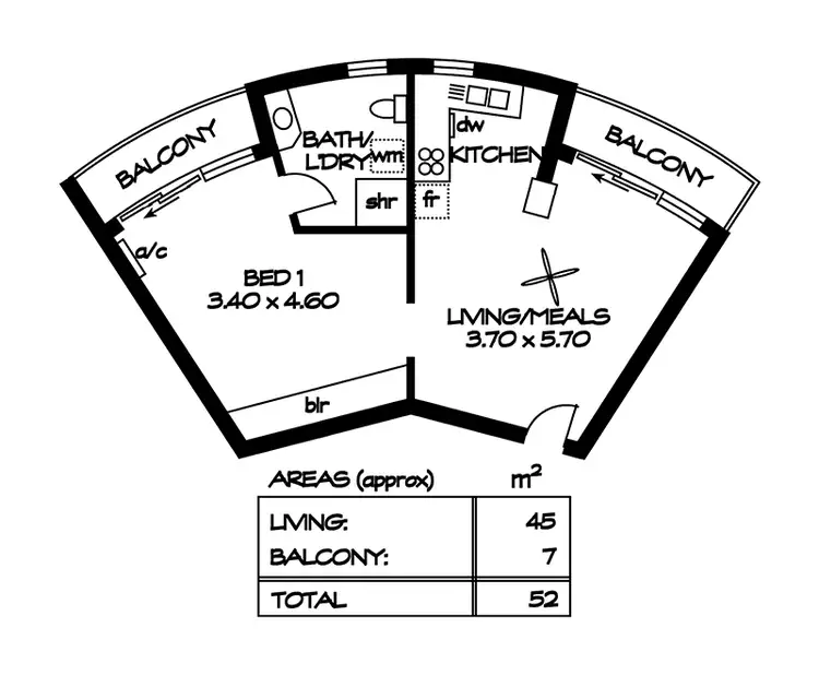 Floorplan of Homely apartment listing, Unit 44/760 Anzac Highway, Glenelg SA 5045
