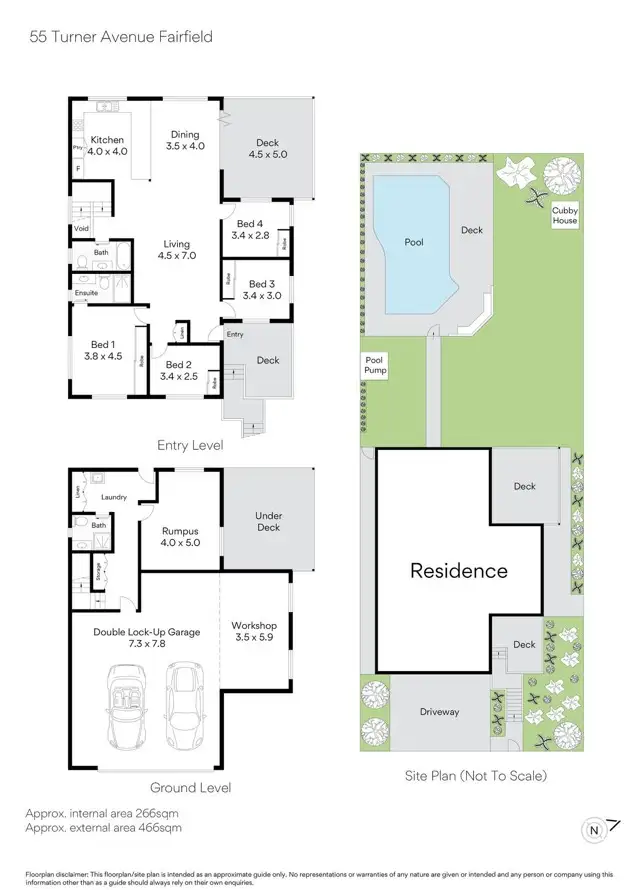 Floorplan of Homely house listing, 55 Turner Ave, Fairfield QLD 4103