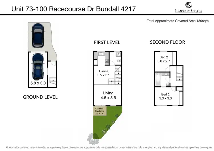 Floorplan of Homely townhouse listing, 73/100 Racecourse Drive, Bundall QLD 4217