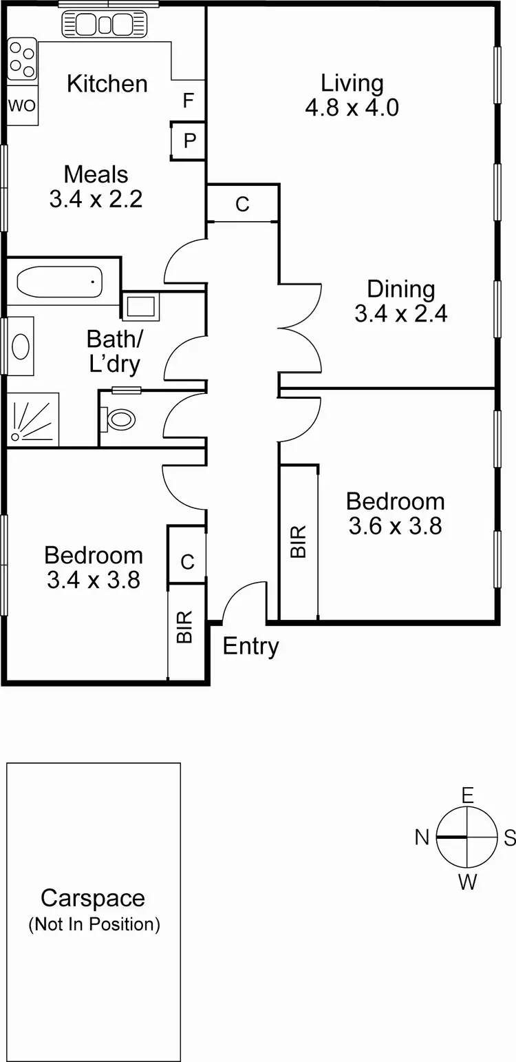 Floorplan of Homely apartment listing, 5/122 Hotham Street, St Kilda East VIC 3183