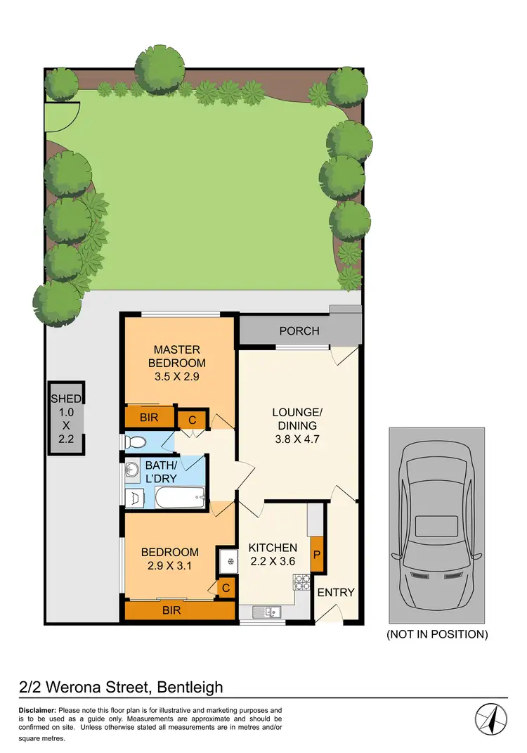 Floorplan of Homely house listing, 2/2 Werona Street, Bentleigh VIC 3204