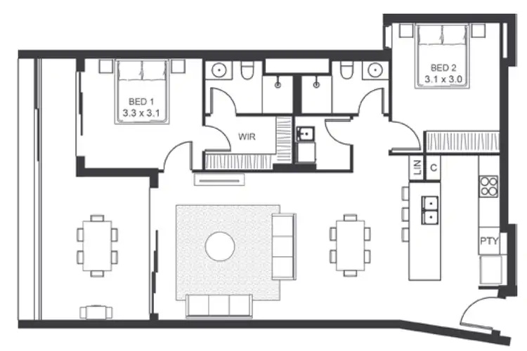 Floorplan of Homely apartment listing, 2211/100 Duporth Ave, Maroochydore QLD 4558
