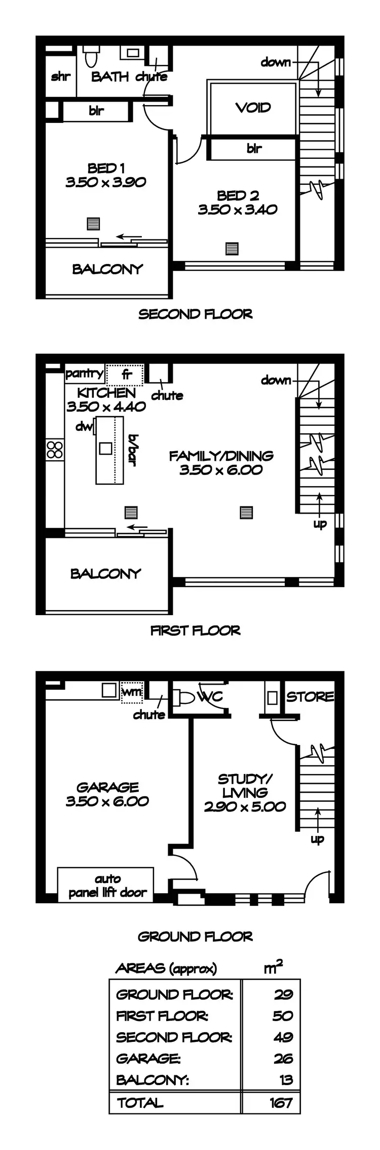 Floorplan of Homely townhouse listing, 6 Webb Street, Lightsview SA 5085