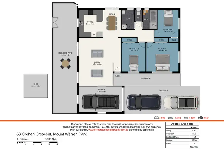 Floorplan of Homely house listing, 58 Grehan Crescent, Mount Warren Park QLD 4207