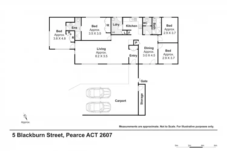 Floorplan of Homely house listing, 5 Blackburn Street, Pearce ACT 2607