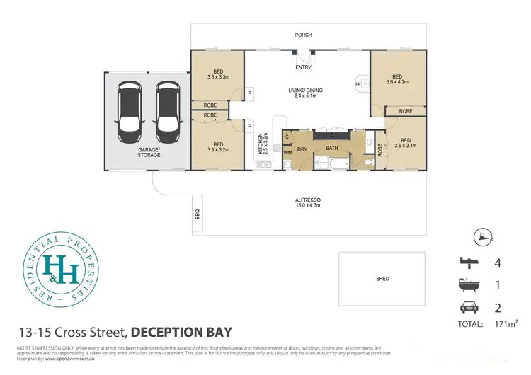 Floorplan of Homely house listing, 15 Cross Street, Deception Bay QLD 4508