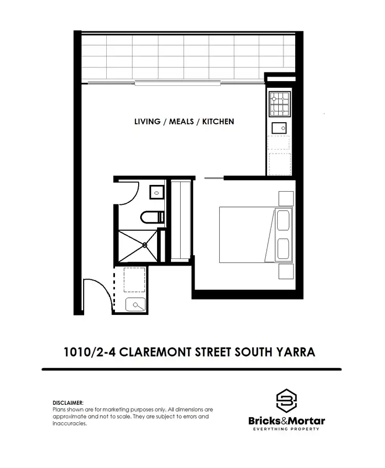 Floorplan of Homely apartment listing, 1010/2-4 Claremont Street, South Yarra VIC 3141