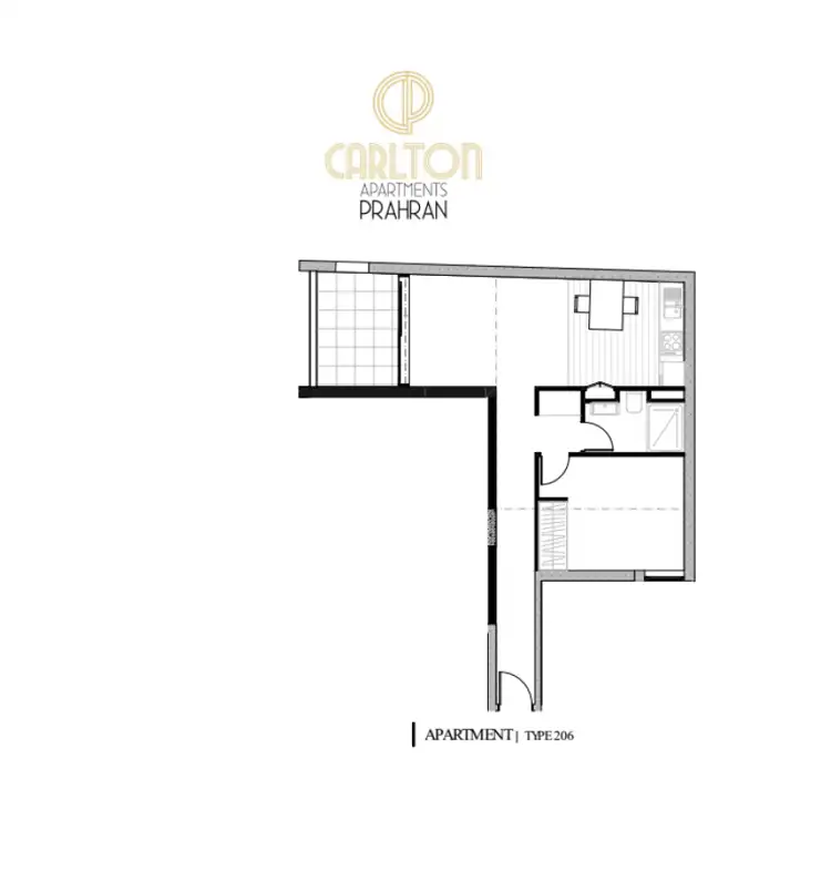 Floorplan of Homely apartment listing, 206/5-7 Carlton Street, Prahran VIC 3181