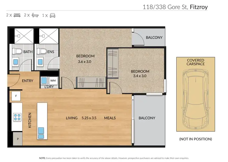 Floorplan of Homely apartment listing, 118/338 Gore Street, Fitzroy VIC 3065