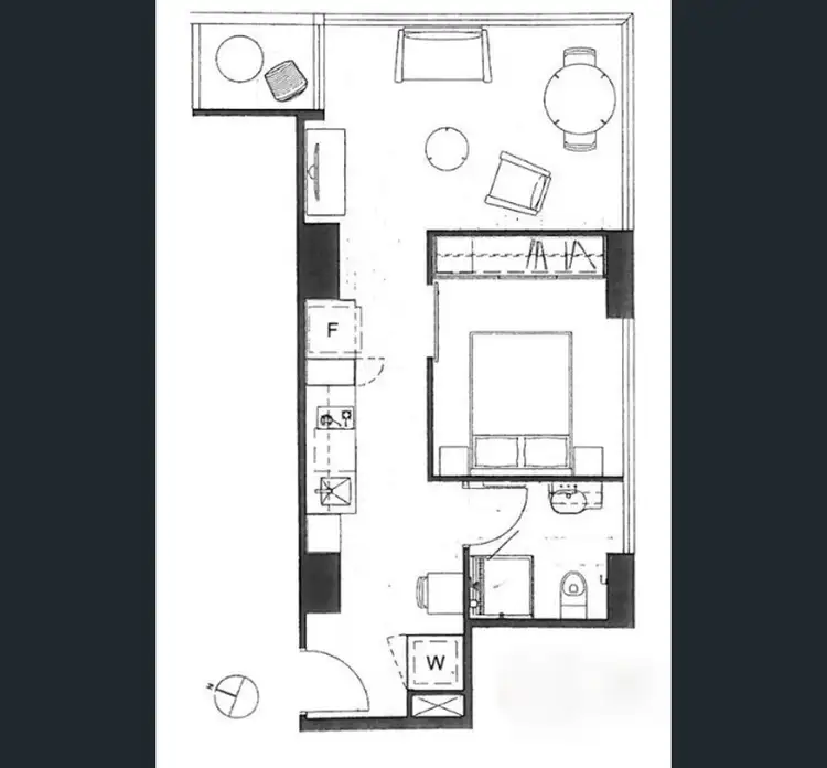 Floorplan of Homely apartment listing, 2407/27 Little Collin Street, Melbourne VIC 3000