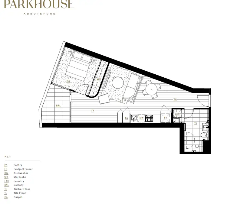 Floorplan of Homely apartment listing, 222/631 Victoria  Street, Abbotsford VIC 3067