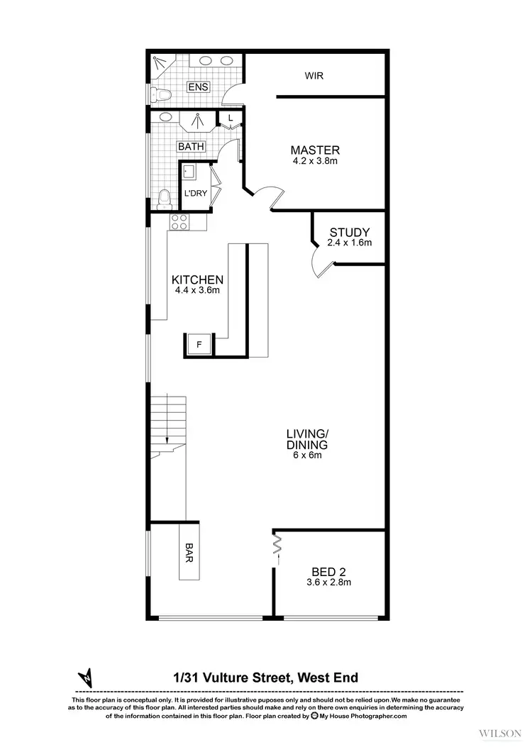 Floorplan of Homely unit listing, 1/31 Vulture Street, West End QLD 4101