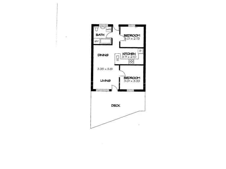 Floorplan of Homely unit listing, 1/43 Wheatland Street, Seacliff SA 5049