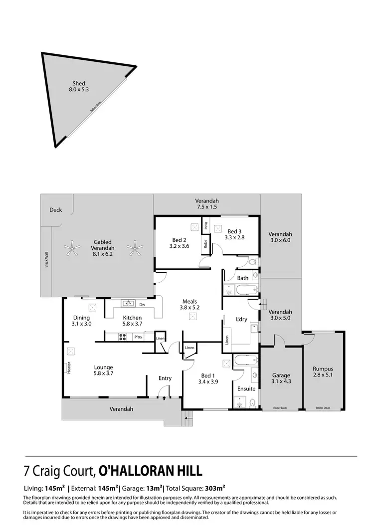 Floorplan of Homely house listing, 7 Craig Crt, O'halloran Hill SA 5158