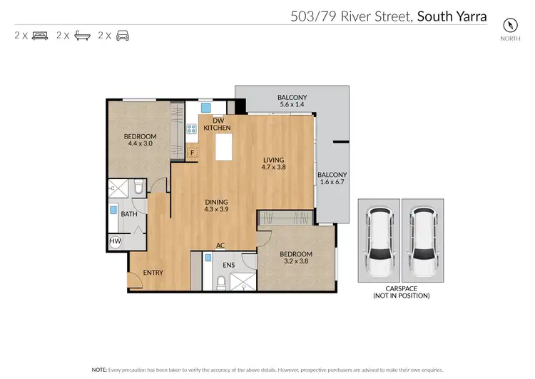 Floorplan of Homely apartment listing, 503/79 River Street, South Yarra VIC 3141