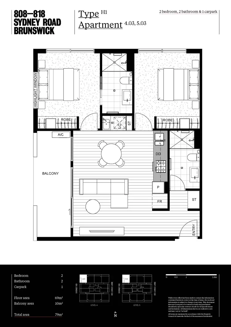 Floorplan of Homely apartment listing, 503/808-818 Sydney Road, Brunswick VIC 3056