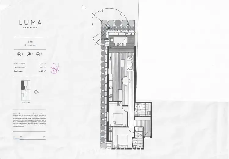 Floorplan of Homely apartment listing, G02/268 Hawthorn Road, Caulfield VIC 3162