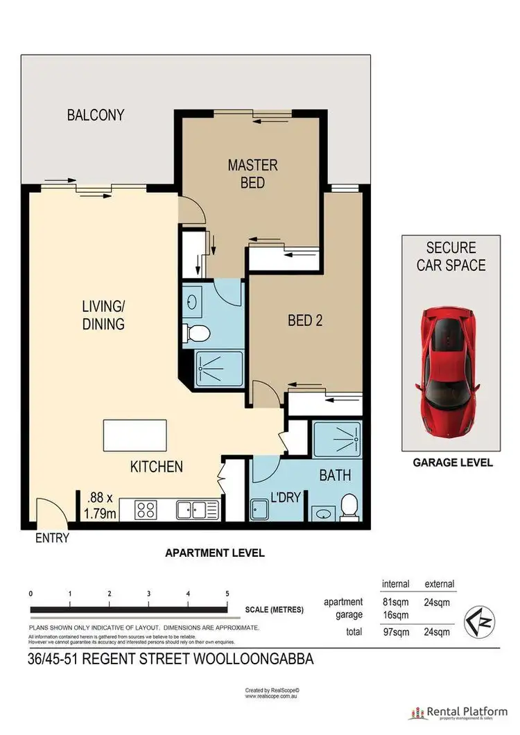 Floorplan of Homely unit listing, 36/45-51 Regent St, Woolloongabba QLD 4102