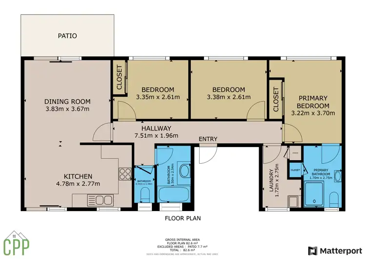 Floorplan of Homely unit listing, 1/3 Avoca Place, Fisher ACT 2611