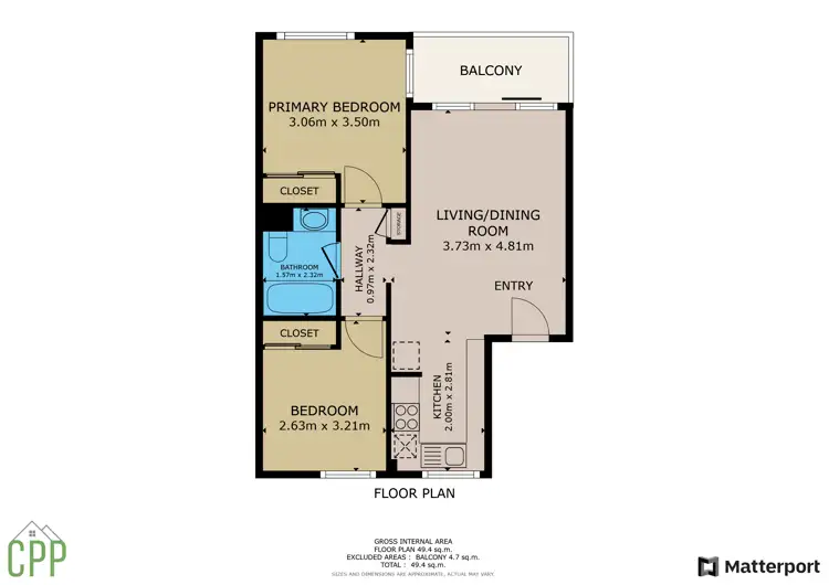 Floorplan of Homely unit listing, 22/30 Springvale Drive, Hawker ACT 2614
