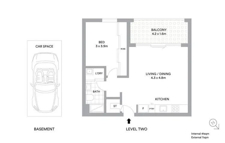 Floorplan of Homely apartment listing, 215/1003-1005 Mt Alexander Rd, Essendon VIC 3040