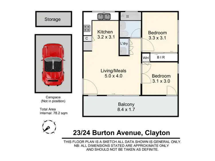 Floorplan of Homely apartment listing, 23/24-26 Burton Avenue, Clayton VIC 3168