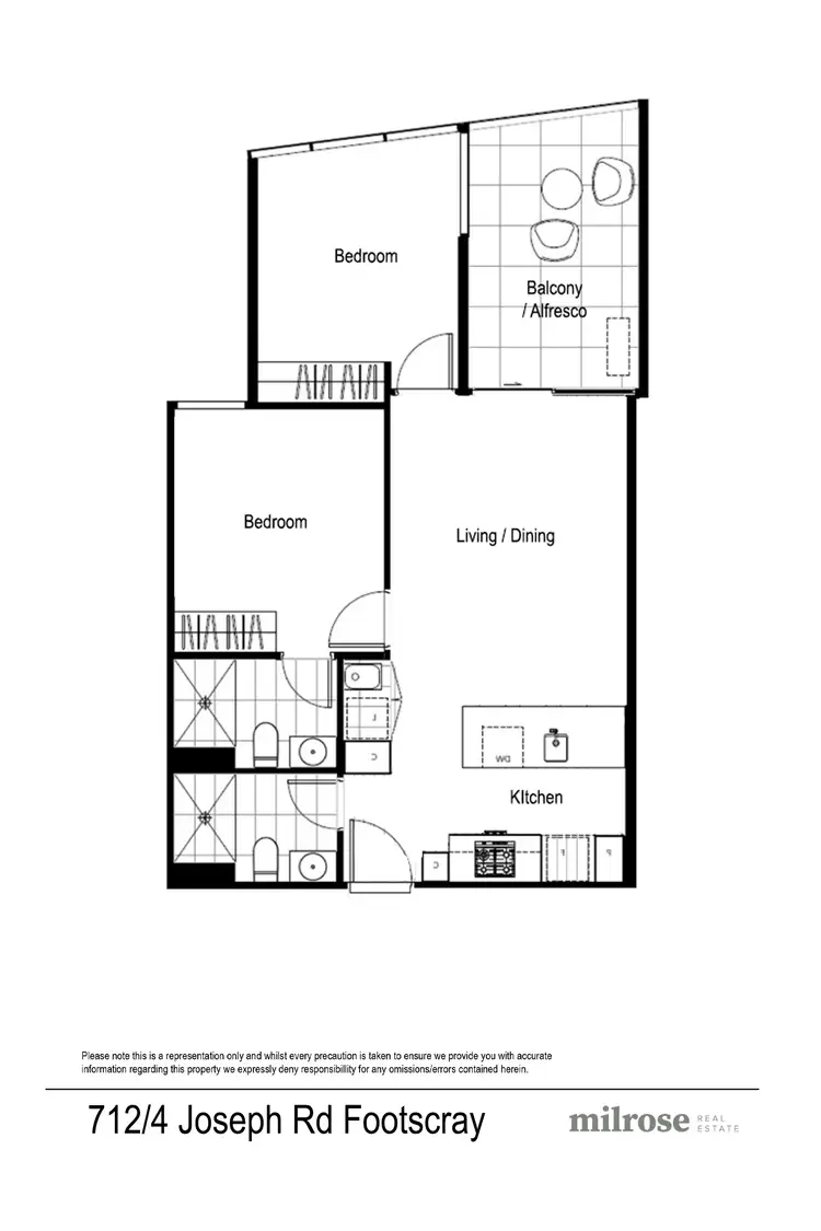 Floorplan of Homely apartment listing, 712/4 Joseph Road, Footscray VIC 3011
