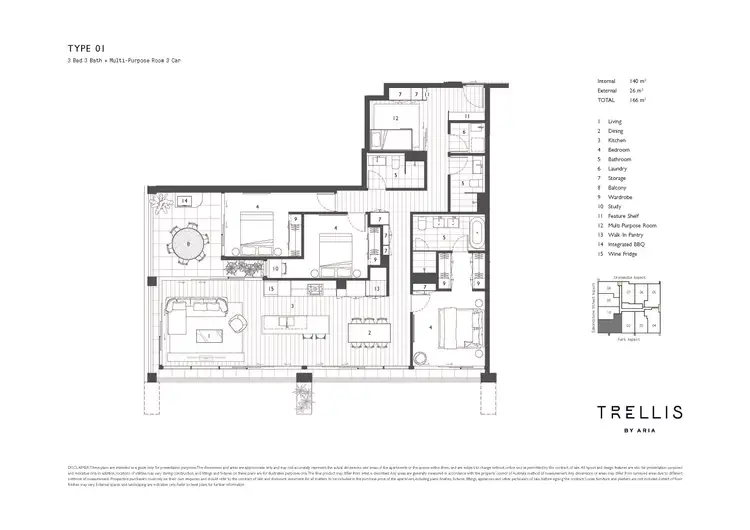 Floorplan of Homely apartment listing, 1201/20 Edmondstone Street, South Brisbane QLD 4101