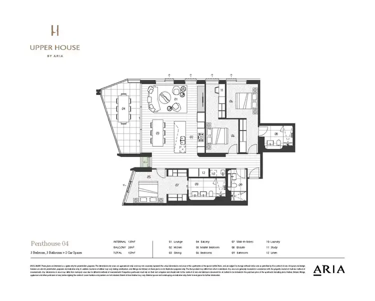 Floorplan of Homely apartment listing, 2904/66 Hope Street, South Brisbane QLD 4101