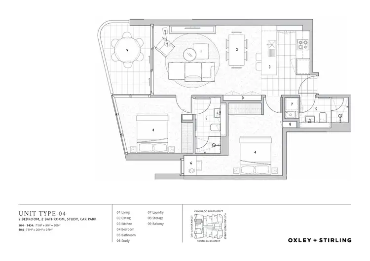 Floorplan of Homely apartment listing, 1204/9 Christie Street, South Brisbane QLD 4101