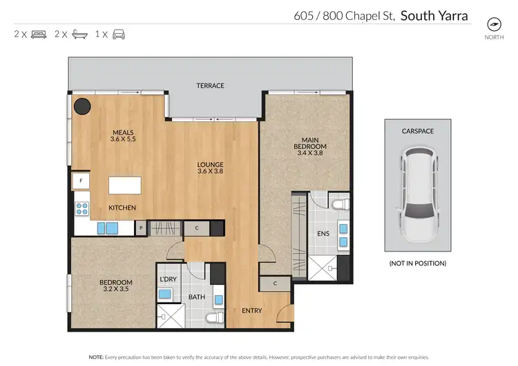 Floorplan of Homely apartment listing, 605/800 Chapel Street, South Yarra VIC 3141