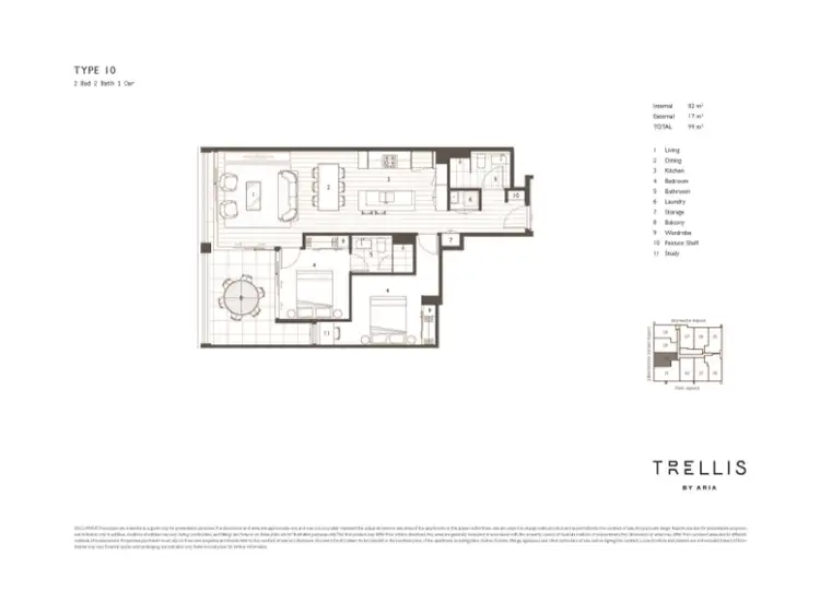Floorplan of Homely apartment listing, 310/20 Edmondstone Street, South Brisbane QLD 4101