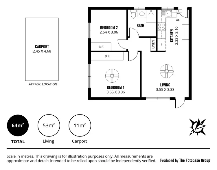Floorplan of Homely unit listing, 1/4 Grove Avenue, Everard Park SA 5035
