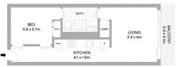 Floorplan of Homely apartment listing, 406/65 Coventry Street, Southbank VIC 3006