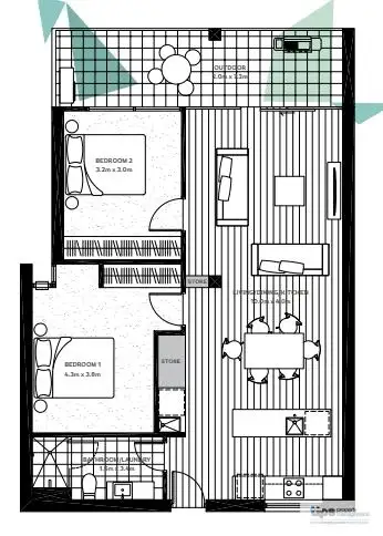 Floorplan of Homely apartment listing, 104/46 Sixth Street, Bowden SA 5007