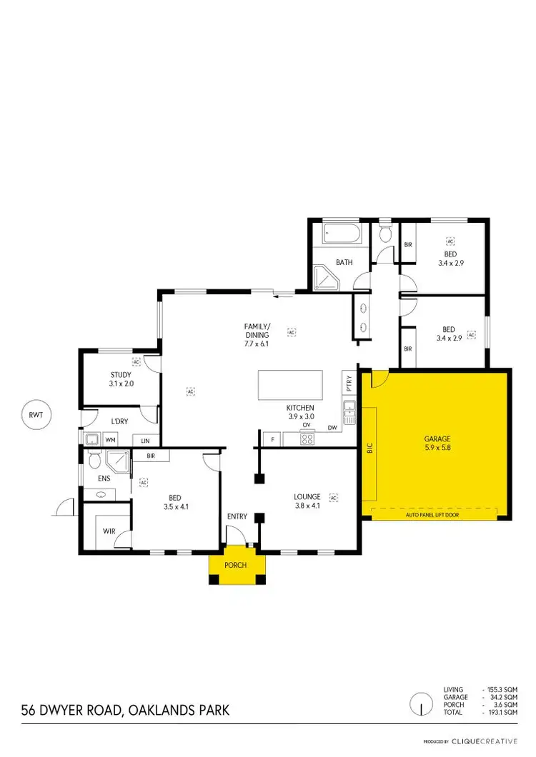 Floorplan of Homely house listing, 56 Dwyer Road, Oaklands Park SA 5046