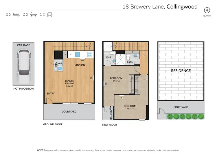 Floorplan of Homely townhouse listing, 18 Brewery Lane, Collingwood VIC 3066