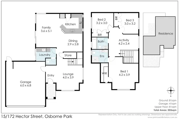 Floorplan of Homely townhouse listing, 15/172 Hector St, Osborne Park WA 6017