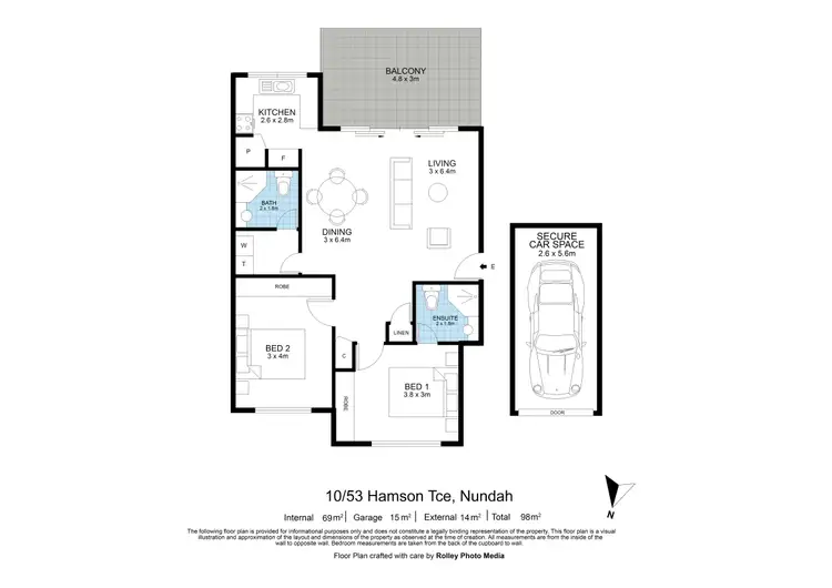 Floorplan of Homely unit listing, 10/53 Hamson Terrace, Nundah QLD 4012