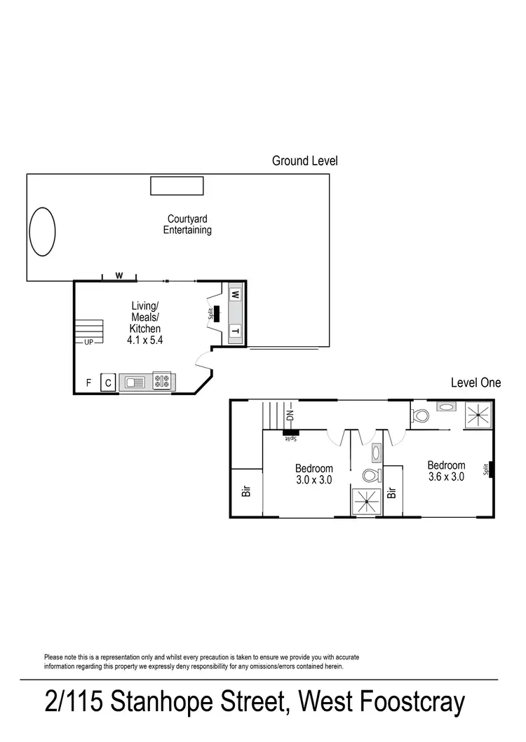 Floorplan of Homely townhouse listing, 2/115 Stanhope Street, West Footscray VIC 3012